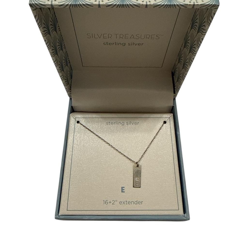 Sterling Silver “E” Necklace
